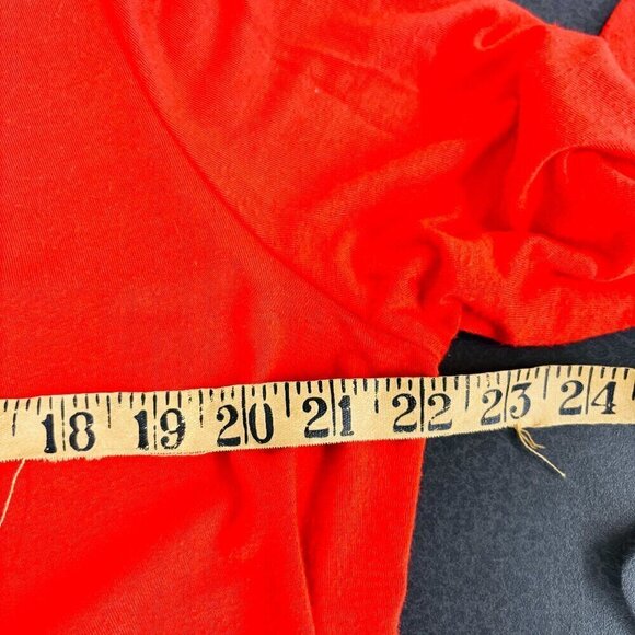 Premise Open Waterfall Cardigan Sz XL Orange Ruched Sleeve Lightweight high/low - Picture 10 of 10